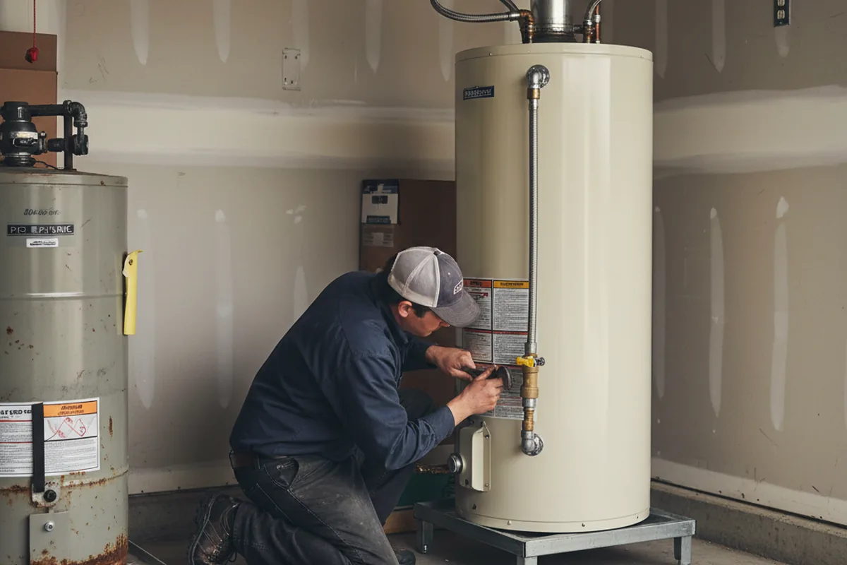 Water heater and shutoff valve replacement in Salina